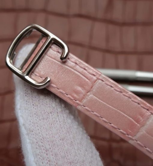 Replica Cartier Ballon Bleu Ladies 28MM White Dial Pink Leather Strap Ronda Quartz - Image 6