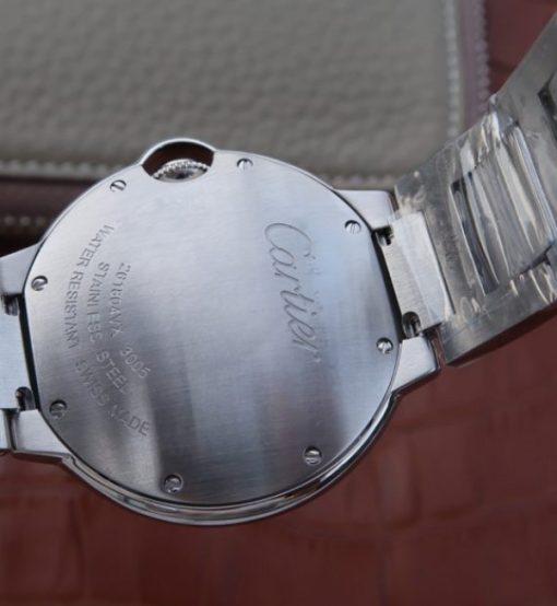 Replica Cartier V6F Ballon Bleu 36mm White Dial SS Bracelet Ronda Quartz - Image 6
