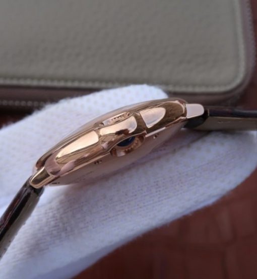 Replica Cartier V6 Ballon Bleu 36mm RG White Textured Dial Leather Strap - Image 4