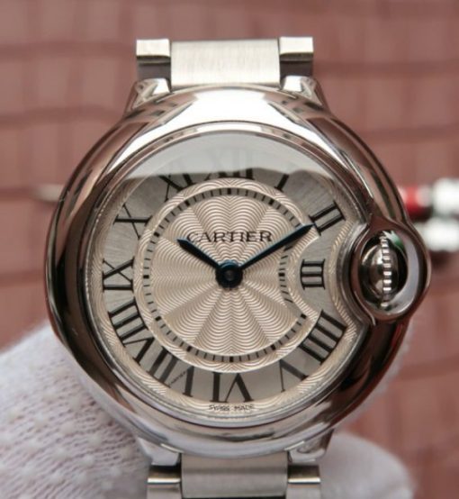 Replica Cartier Ballon Bleu Ladies 28mm SS White Dial SS Bracelet Ronda Quartz - Image 7