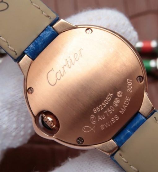 Replica Cartier Ballon Bleu 28mm Ladies RG White Dial Diamonds Markers Ronda Quartz - Image 6