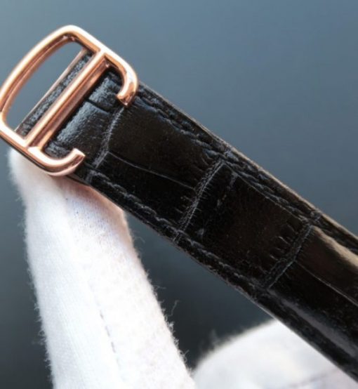 Replica Cartier Drive de Cartier Tourbillon RG White Textured Dial Leather Strap - Image 6