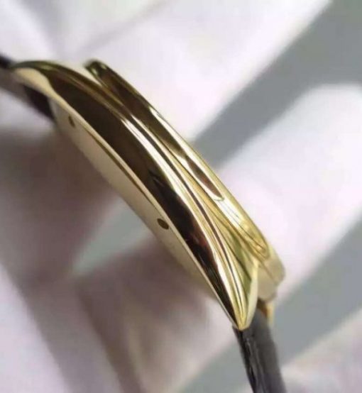 Replica Cartier Cle de Cartier YG White Textured Dial Leather Strap MIYOTA9015 - Image 7