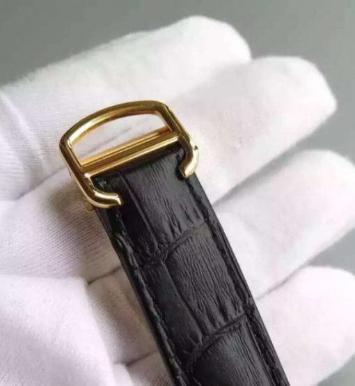 Replica Cartier Cle de Cartier YG White Textured Dial Leather Strap MIYOTA9015 - Image 8