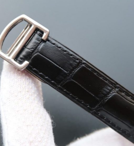Replica Cartier Cle de Cartier SS White Textured Dial Leather Strap MIYOTA9015 - Image 8