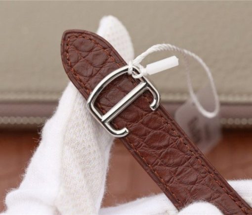 Replica Cartier Ronde De Cartier SS White Dial Diamonds Bezel Croco Strap A2892 - Image 14