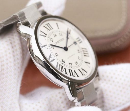 Replica Cartier ZF Ronde de Cartier 42mm White Dial SS Bracelet MIYOTA 9015 - Image 4