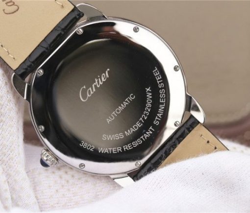 Replica Cartier ZF Ronde de Cartier 42mm White Dial Leather Strap MIYOTA 9015 - Image 7