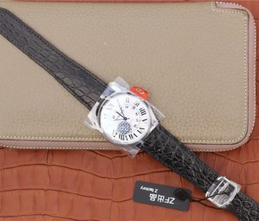 Replica Cartier ZF Ronde de Cartier 42mm White Dial Leather Strap MIYOTA 9015 - Image 9