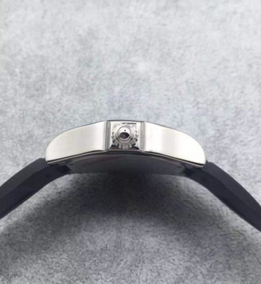 Replica Cartier Roadster SS White Dial Black Rubber Strap A2824 - Image 5