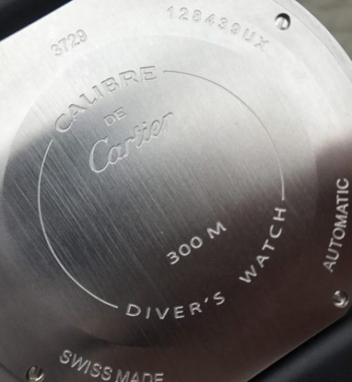 Replica Cartier JJF Calibre De Cartier Diver SS Black Dial RG Bezel Black Rubber Strap A23J - Image 12