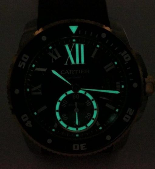 Replica Cartier JJF Calibre De Cartier Diver SS Black Dial RG Bezel Black Rubber Strap A23J - Image 17