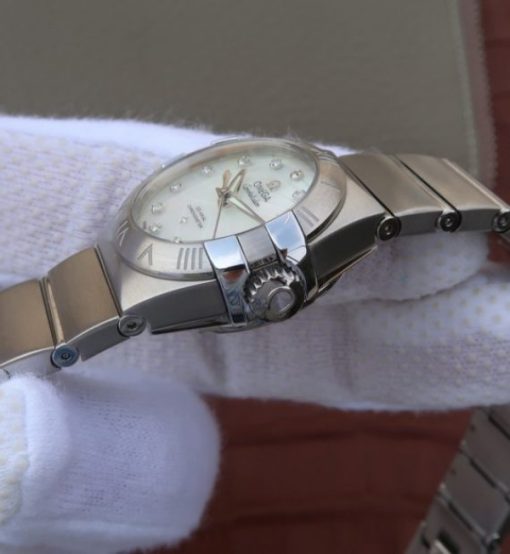 Replica Omega V6 Constellation 27mm SS Diamonds Markers SS Bracelet A8520 - Image 3