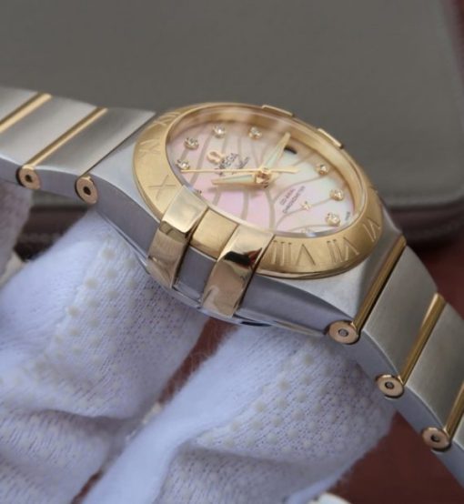 Replica Omega V6 Constellation 27mm YG Dial Diamonds Markers SS/YG Bracelet A8520 - Image 5