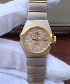 Replica Omega V6 Constellation 27mm YG Dial Diamonds Markers SS/YG Bracelet A8520