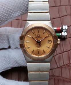 Replica Omega V6 Constellation 35mm YG Bezel YG Dial SS Bracelet A2500