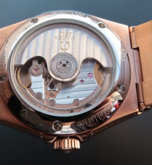 Replica Omega V6 Constellation Diamonds Bezel Brown Textured Dial RG Case A2500 - Image 6