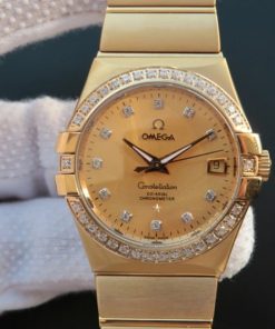 Replica Omega V6 Constellation YG Dial Diamonds Bezel & Markers YG Bracelet A2500