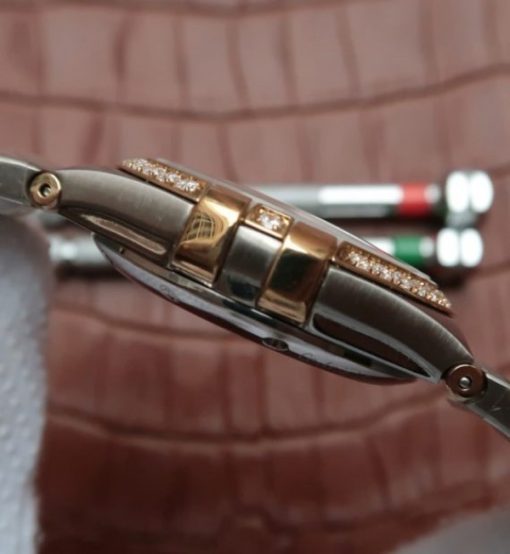 Replica Omega V6 Constellation 35mm SS White Dial Diamonds & Bezel Markers RG Bezel A2500 - Image 4