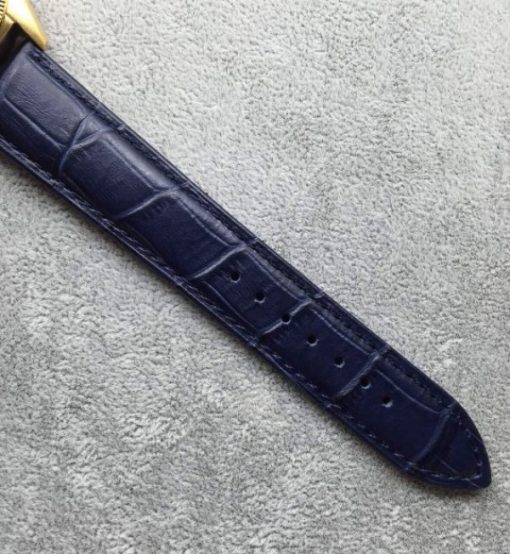 Replica Omega Globemaster Master Chronometer YG Case Blue Dial Leather Strap A8900 - Image 6