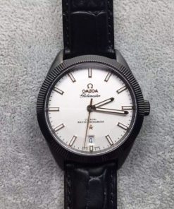 Replica Omega Globemaster Master DLC RG White Dial Leather Strap A8900