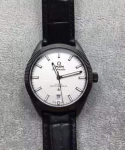 Replica Omega Globemaster Master DLC White Dial Leather Strap A8900