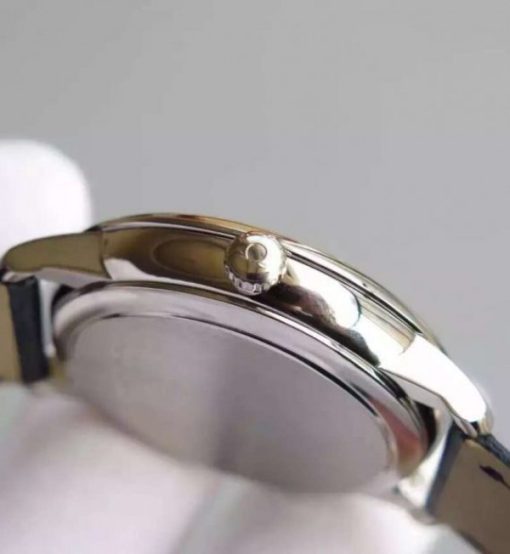 Replica Omega MKF De Ville 39.5mm SS White Dial Black Leather Strap A8500 - Image 3