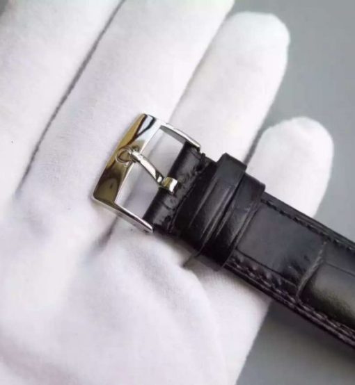 Replica Omega MKF De Ville 39.5mm SS White Dial Black Leather Strap A8500 - Image 5