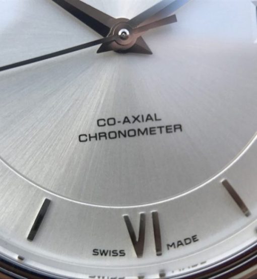 Replica Omega V6 De Ville 37mm SS White Dial Black Leather Strap A2892 - Image 5