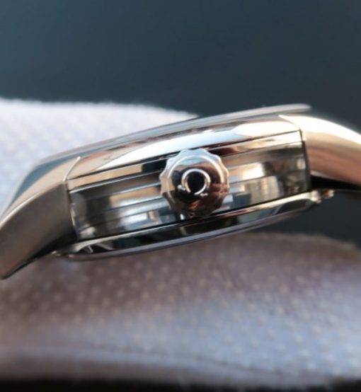 Replica Omega V6 De Ville Hour Vision Co-Axial 41mm SS Blue Dial Leather Strap A8500 - Image 3