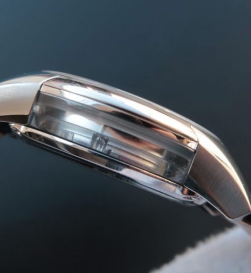 Replica Omega V6 De Ville Hour Vision Co-Axial 41mm SS Blue Dial Leather Strap A8500 - Image 4