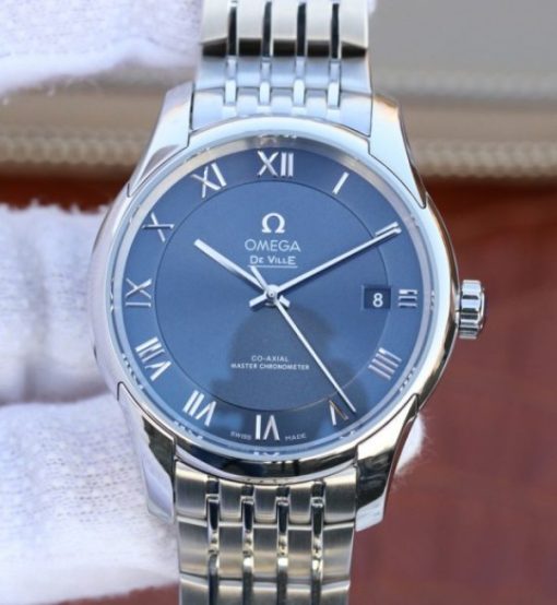 Replica Omega V6 De Ville 41mm SS Blue Dial SS Bracelet A8900