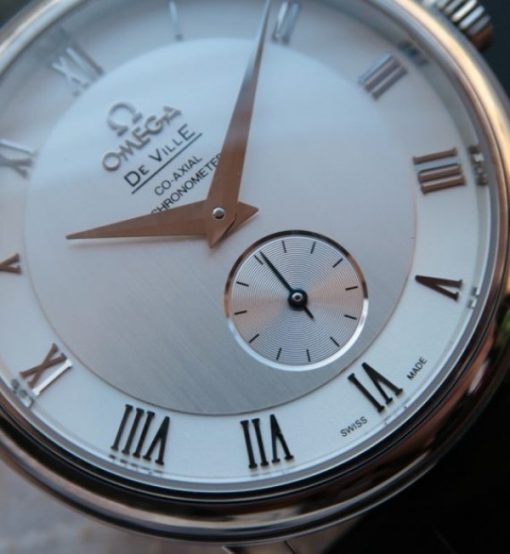 Replica Omega MKF De Ville 39mm Co-Axial White Dial Black Leather A2202 - Image 2