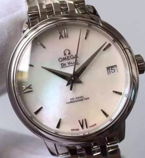 Replica Omega MKF De Ville 33mm White Dial SS Bracelet A2824 - Image 3