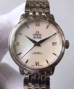 Replica Omega MKF De Ville 33mm White Dial SS Bracelet A2824