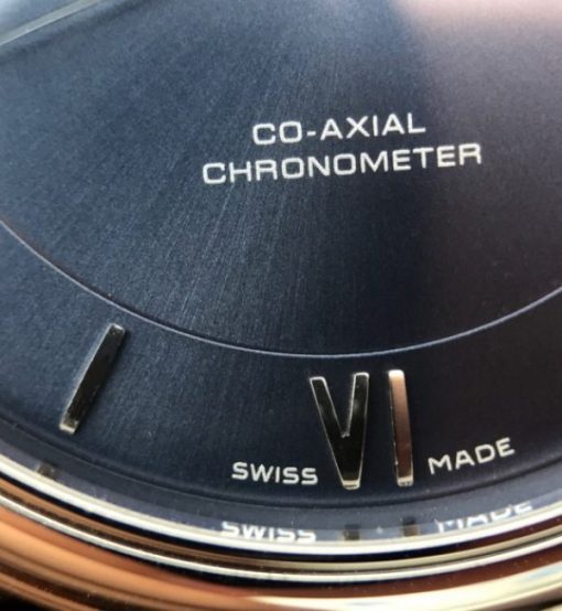 Replica Omega MKF De Ville 37mm SS Blue Dial Black Leather Strap A2829 - Image 5