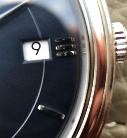 Replica Omega MKF De Ville 37mm SS Blue Dial Black Leather Strap A2829 - Image 7