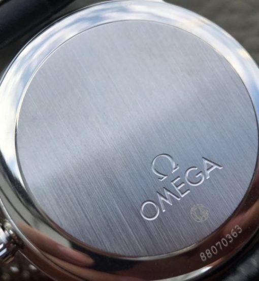 Replica Omega MKF De Ville 37mm SS Blue Dial Black Leather Strap A2829 - Image 13