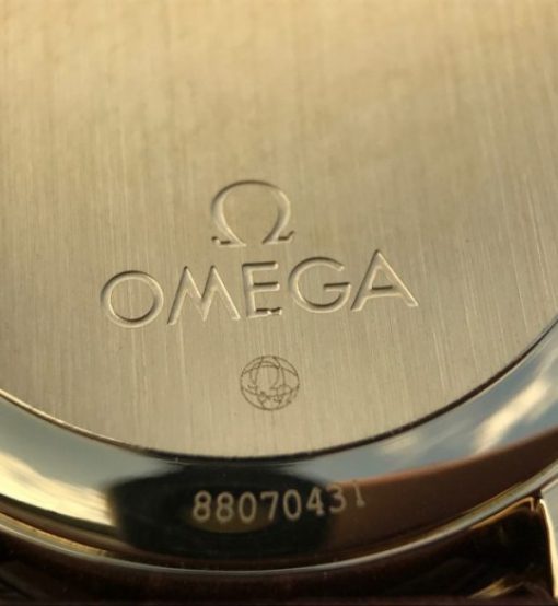 Replica Omega MKF De Ville 37mm YG White Dial YG Markers Leather Strap A2892 - Image 8