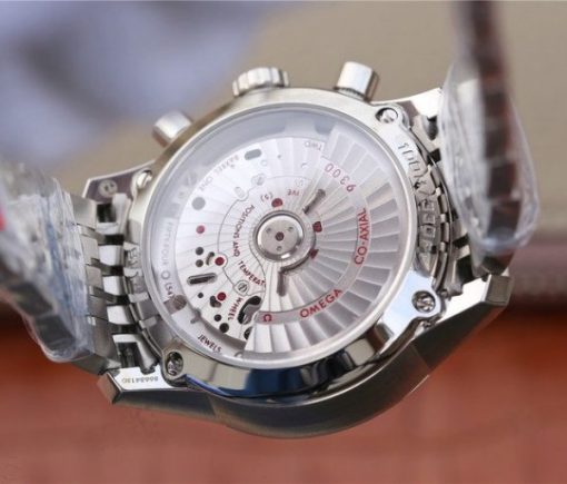 Replica Omega OMF De Ville Chronograph 42mm Blue Dial SS Bracelet A9300 - Image 13