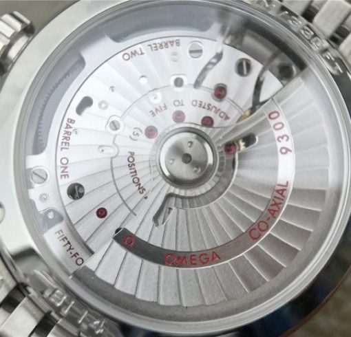 Replica Omega OMF De Ville Chronograph 42mm Blue Dial SS Bracelet A9300 - Image 14