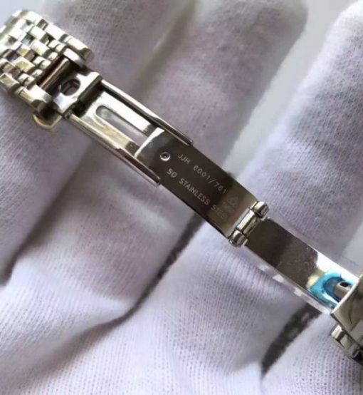 Replica Omega MKF De Ville 33mm Diamonds Markers White Dial SS Bracelet A2824 - Image 7
