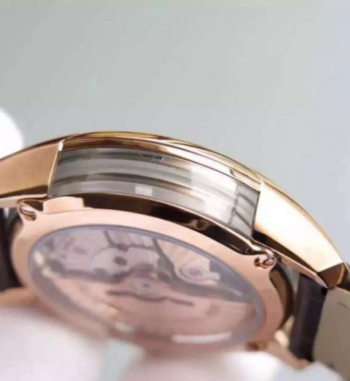 Replica Omega V6F De Ville Hour Vision Co-Axial 41mm RG Brown Dial Brown Leather Strap A8500 - Image 6