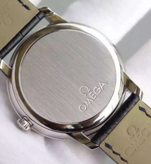 Replica Omega MKF De Ville 39.5mm SS Blue Dial Blue Leather Strap A8500 - Image 4