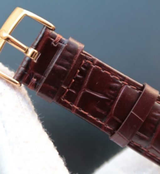 Replica Omega MKF De Ville 39mm RG Co-Axial Blue Dial Brown Leather A2202 - Image 7