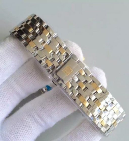 Replica Omega MK De Ville 39.5mm Yellow Dial Diamonds Markers RG Bezel SS/RG Bracelet A2824 - Image 6