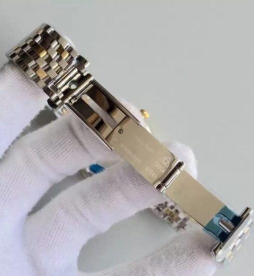 Replica Omega MK De Ville 39.5mm Yellow Dial Diamonds Markers RG Bezel SS/RG Bracelet A2824 - Image 7