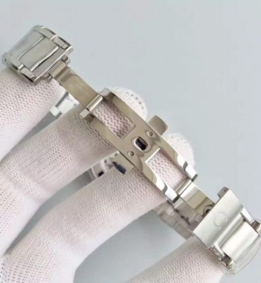 Replica Omega De Ville Lady SS Blue Textured Dial SS Bracelet A8520 - Image 6