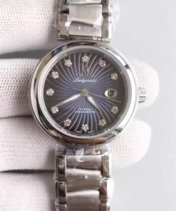 Replica Omega De Ville Lady SS Blue Textured Dial SS Bracelet A8520