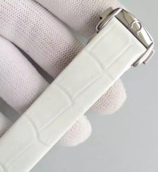 Replica Omega De Ville Lady SS White Dial Leather Strap A8520 - Image 6